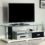 Agrini Black and White Finish Contemporary Style TV Stand