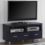 Coaster Black 61 Inch Contemporary Media Console with Shelves and Drawers