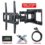 Mounting Dream MD2380 TV Wall Mount Bracket with Full Motion Dual Articulating Arm for most of 26-55 Inches LED, LCD & Plasma TVs with 6 feet HDMI Cable & Magnetic Bubble Level