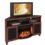 Shaker Style Corner 61″ TV Stand with Curved Electric Fireplace