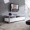Stylist 63″ TV Stand Finish: White High Gloss and Brushed Stainless Steel