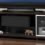 PLATEAU SR-V 75 EB-B Wood 75″ TV Stand, Espresso finish, Black Frame Door