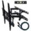 ECO-BEST(TM) 003M Cantilever Tilt Swivel Corner TV Wall Mount Bracket for 20-55 inch LCD, LED and Plasma Flat Screen TVs some up to 55 inch VESA 400×400, Full Motion Articulating Dual Arm Mount Including a 10′ HDMI Cable and a 6″ 3-Axis Magnetic Bubble Level