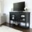 WE Furniture 52″ Console Table Wood TV Stand Console, Black