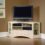 Corner Entertainment Center – Antique White Finish