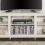 WE Furniture 70″ Wood Media TV Stand Console – White Wash