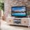 White Smart Home 60″ TV Entertainment Center Console TV Stand