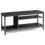 Sturdy Construction Metal Accents Wood 42″ Solid Black TV Stand